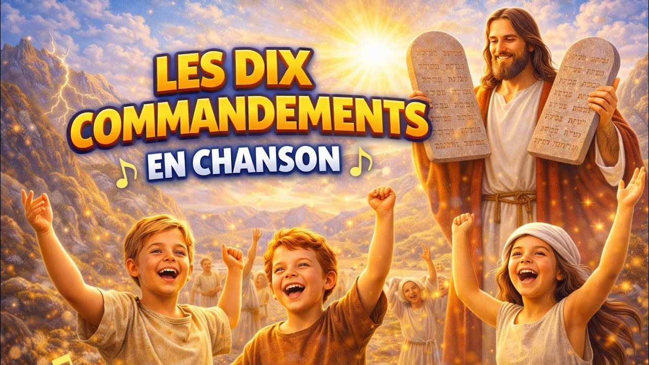 Les 10 Commandements en Chanson 🎶🔥 | Chant Chrétien Animé pour Toute la Famille