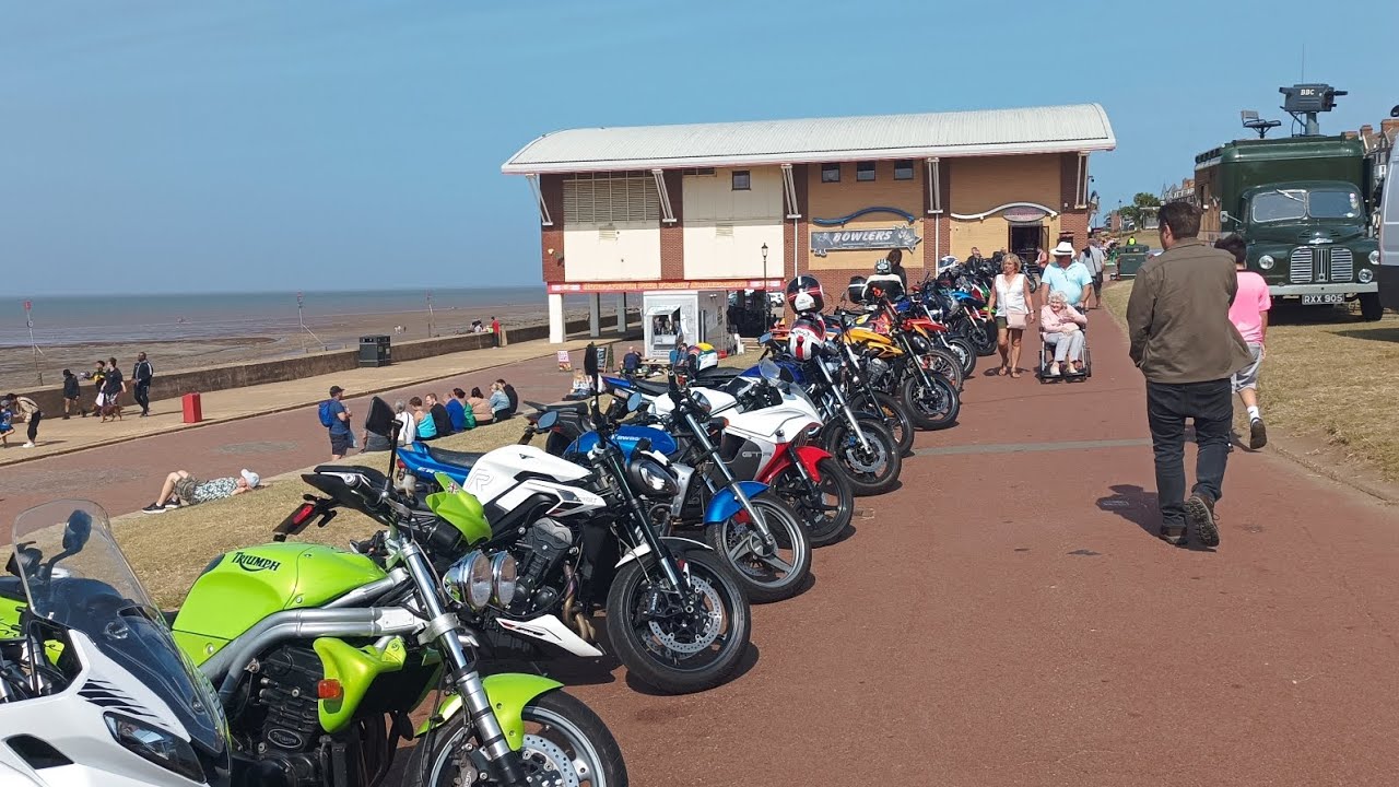 Hunstanton green with MotorBike and WWll Military weekend 1 sep 24