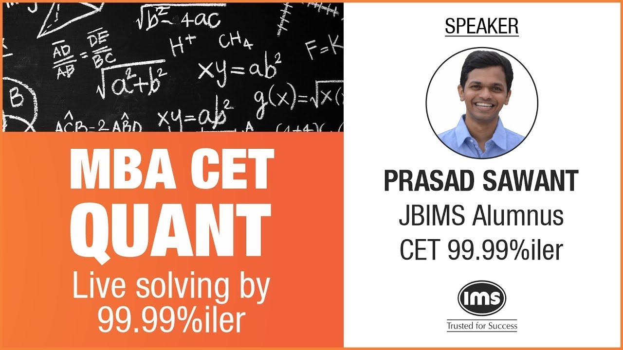 🔴MBA CET Quant Live solving by 99.99 Percentiler | MBA CET 2024 Preparation | IMS India