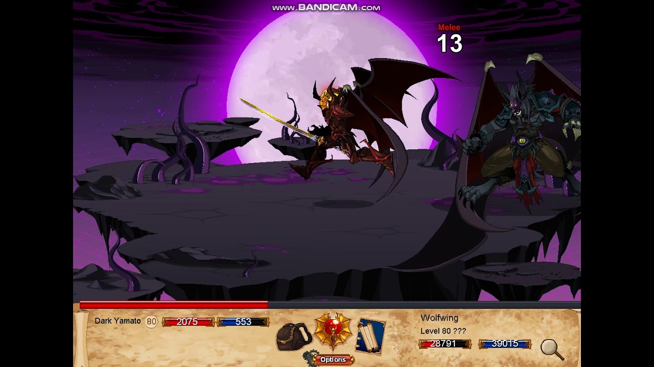 Dragonfable : Old DmK (Doomknight) vs Wolfwing (Hard Mode)