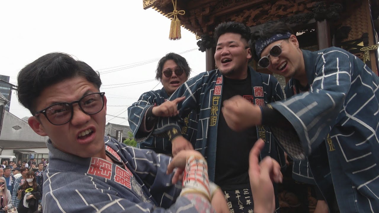 令和7年4月20日　半田山車祭り 下半田地区　業葉神社曳き込み(北組・中組・東組・南組)
