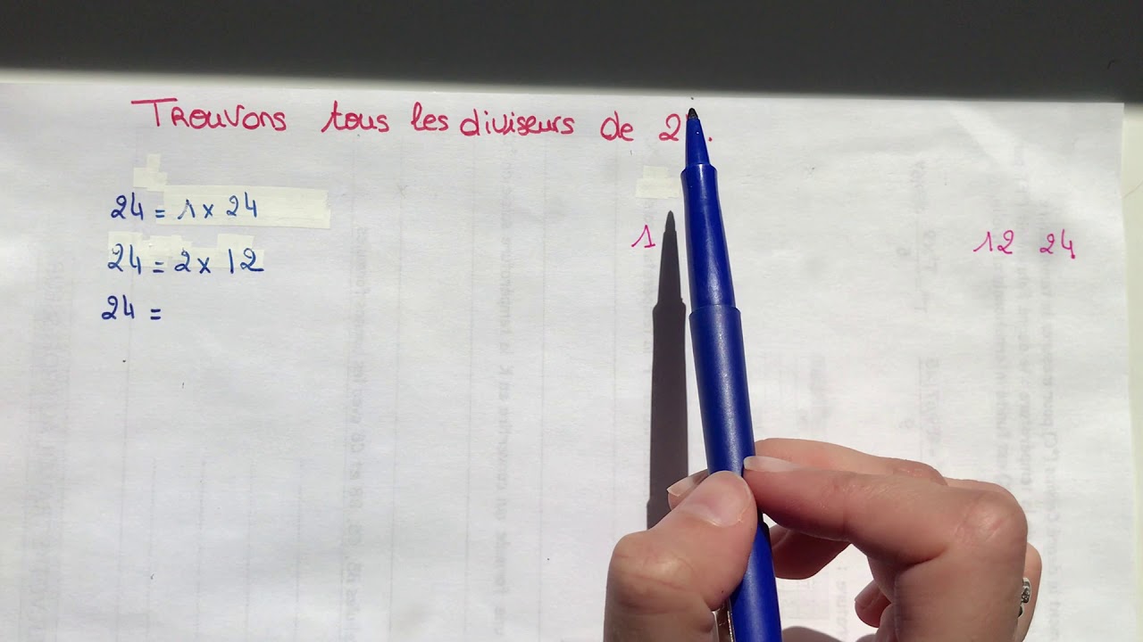 Trouvons tous les diviseurs de 24