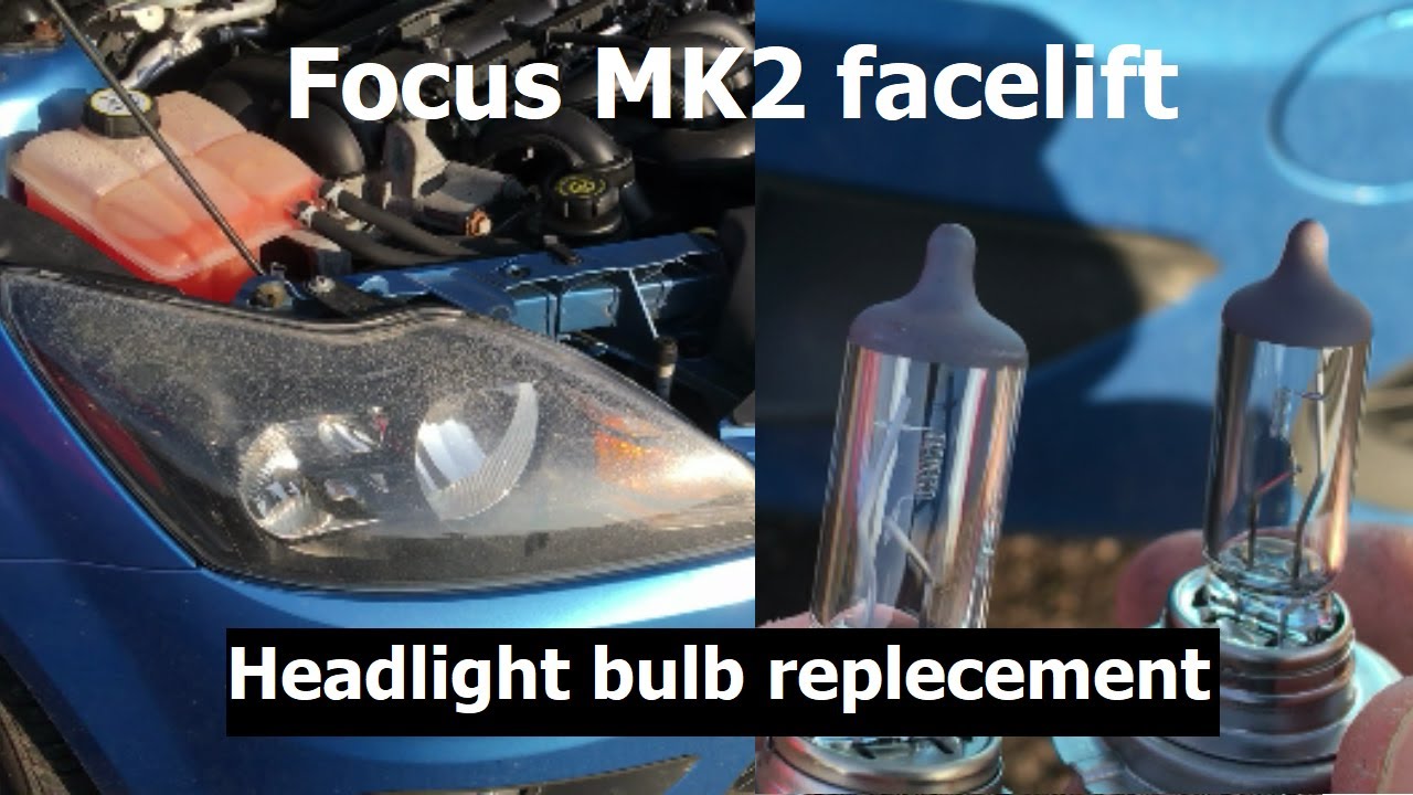 Focus MK2 facelift headlight dipped beam bulb replacement