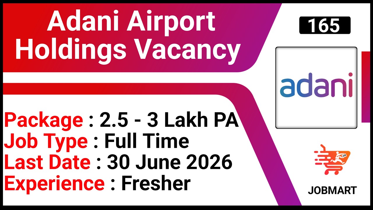 Adani Airport Holdings Vacancy 2026 | Supervisor - Operations Job | Diploma Jobs