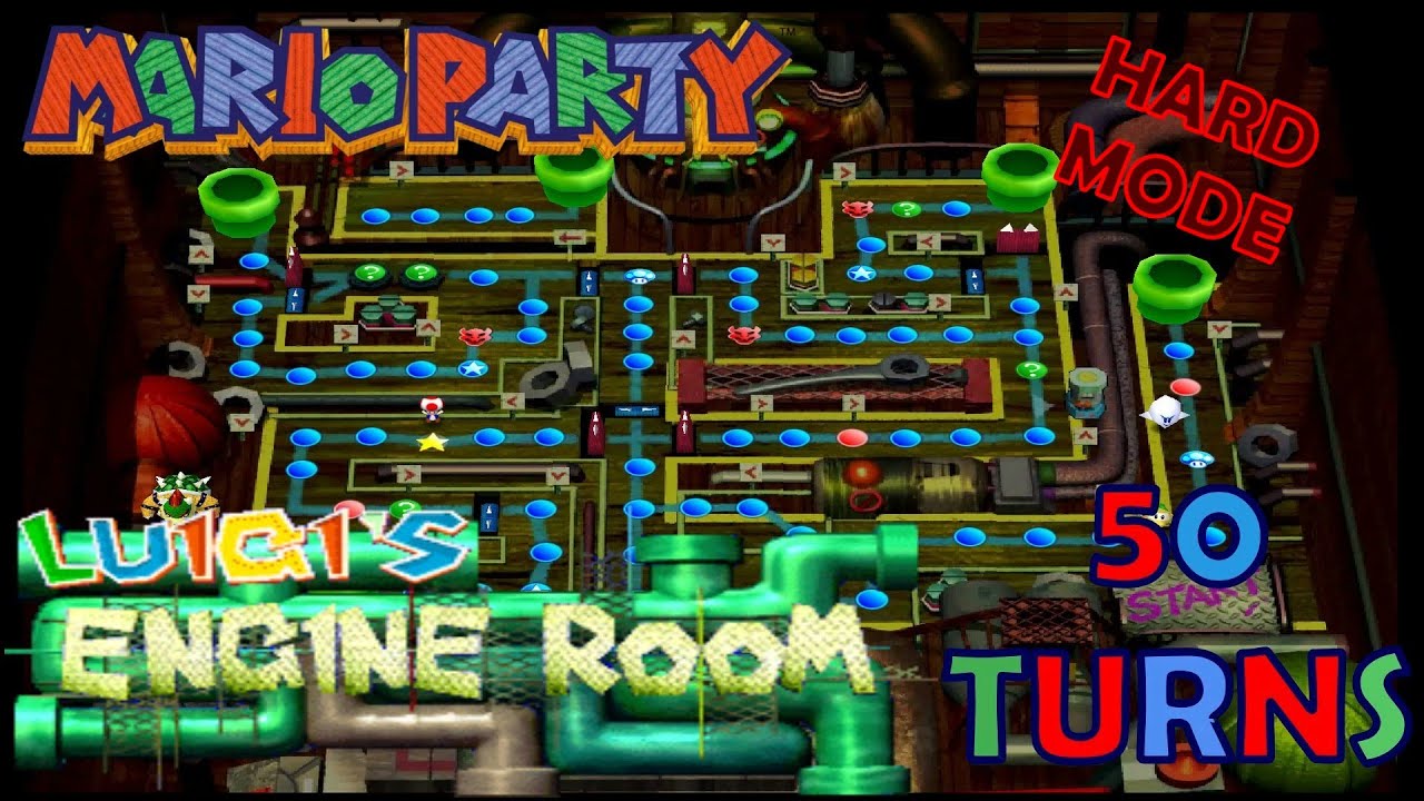 Mario Party Luigi's Engine Room 50 Turns (Hard Mode)