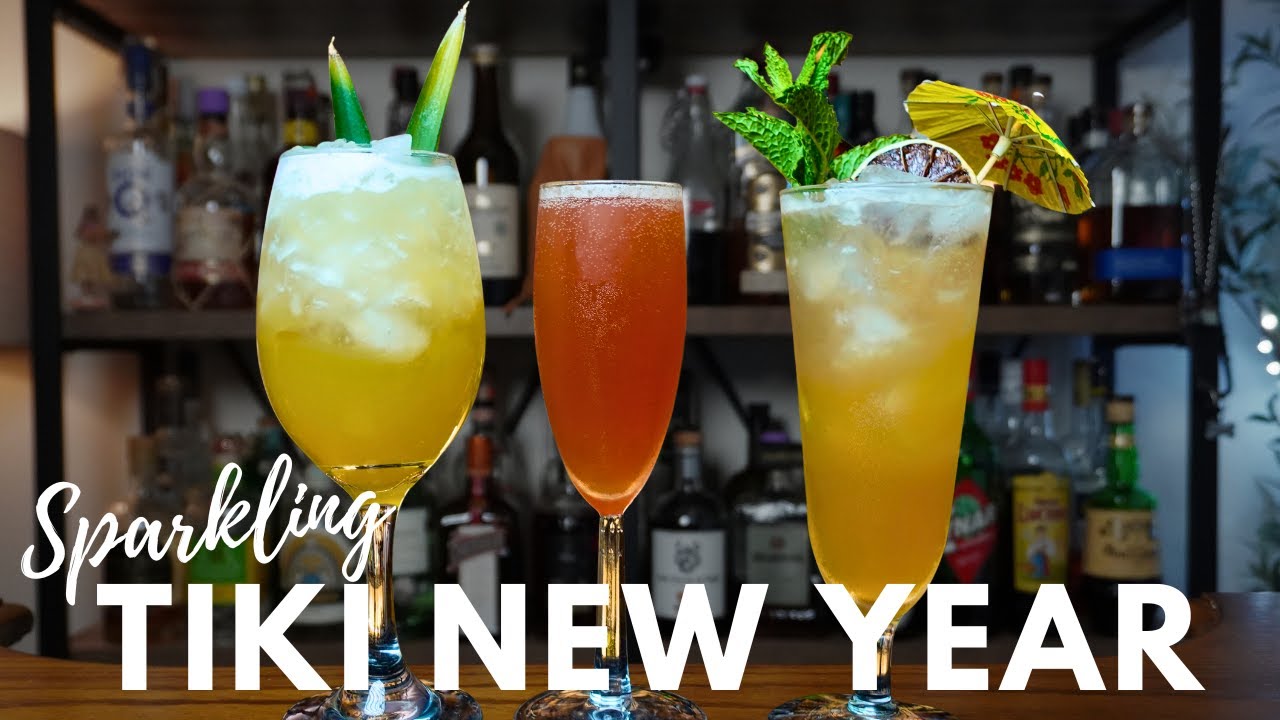 3x TIKI SPARKLING WINE Cocktails ★ Celebrate the New Year