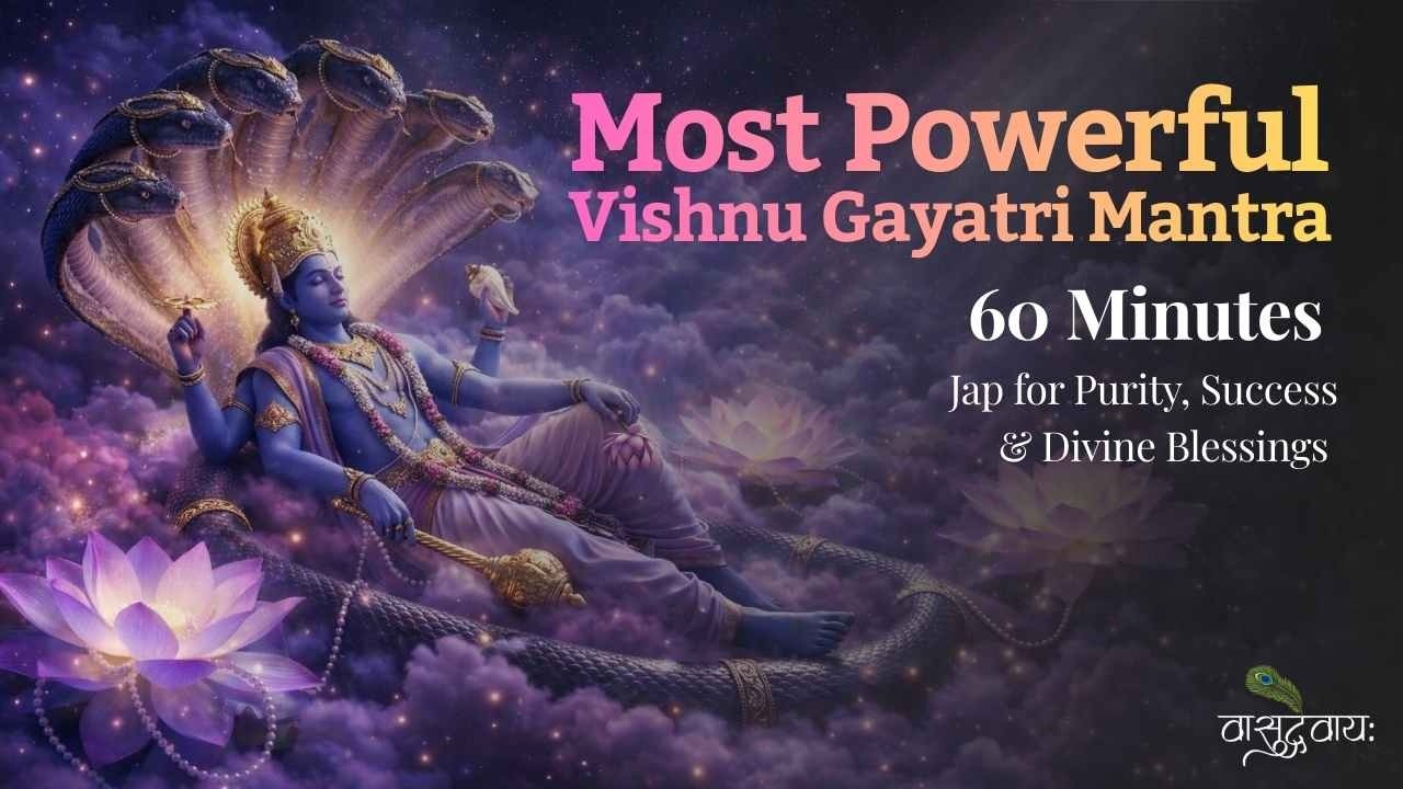 Most Powerful Vishnu Gayatri Mantra  60 Minutes Jap for Purity, Success & Divine Blessings