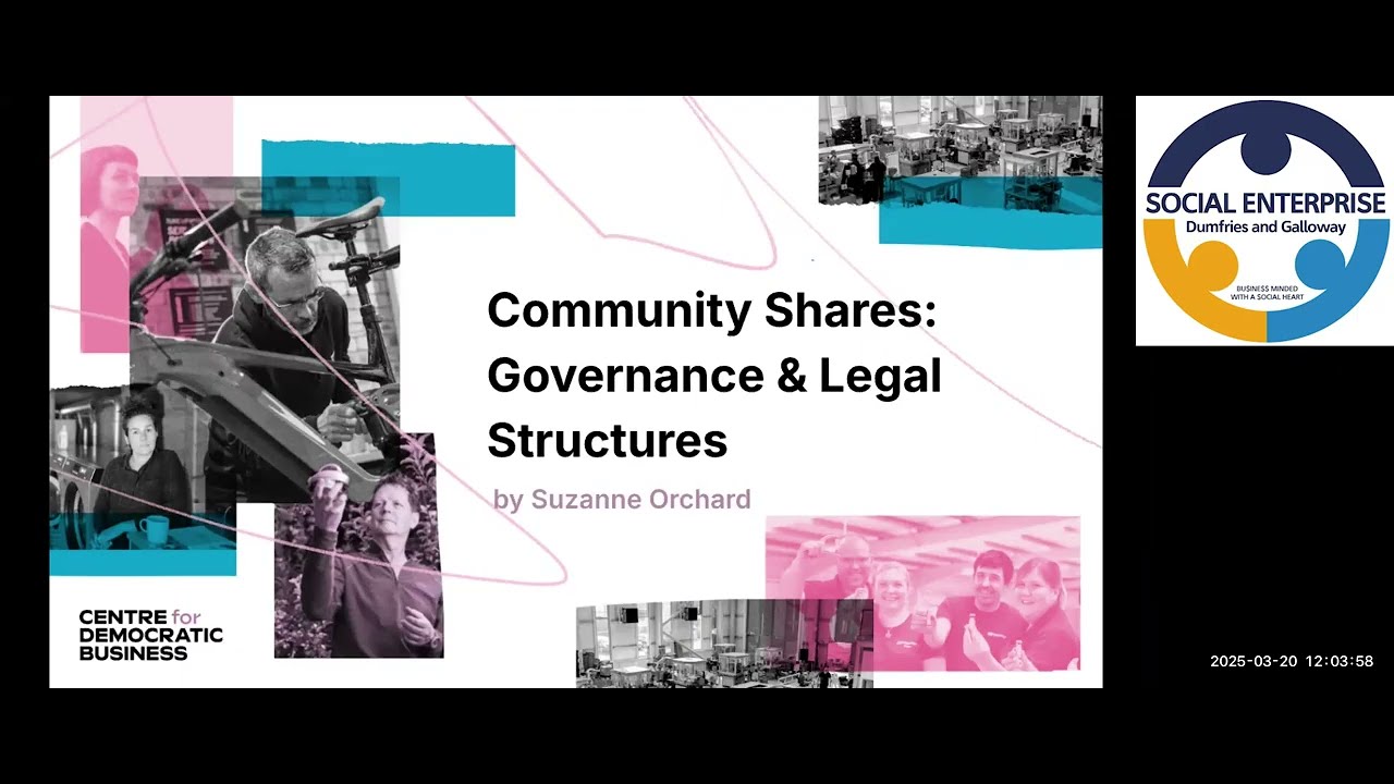Community Shares Series Part 2 - Governance and Legal Structures
