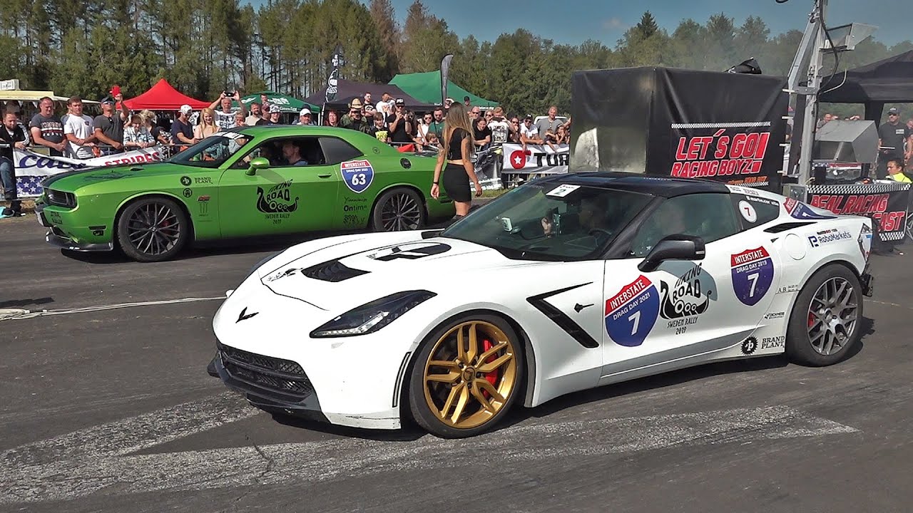 Chevrolet Corvette C7 with Capristo Exhaust vs Dodge Challenger SRT8