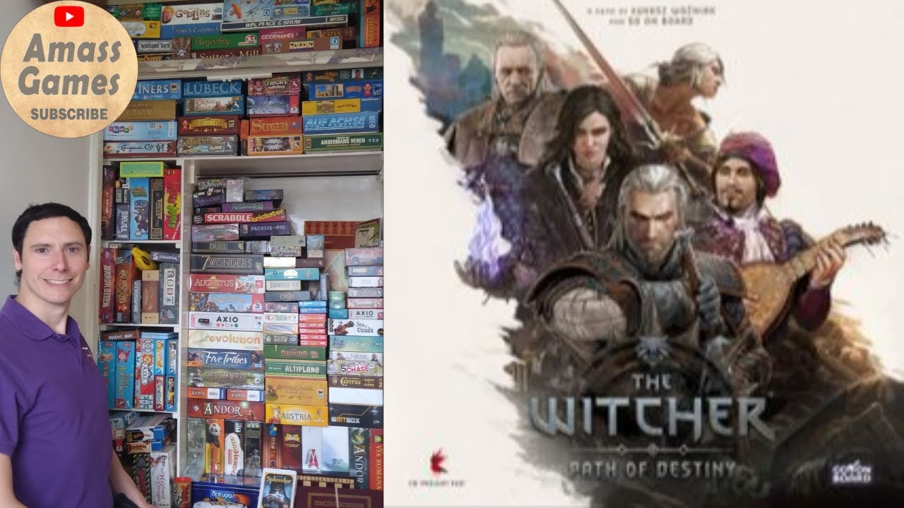 How to play The Witcher: Path of Destiny board game review setup AmassGames video games influencer