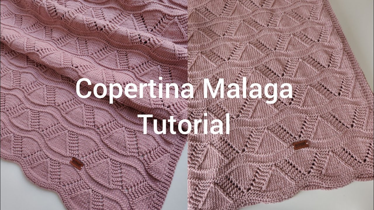 Copertina Màlaga /kniting Tutorial scialle ai ferri per neonati 