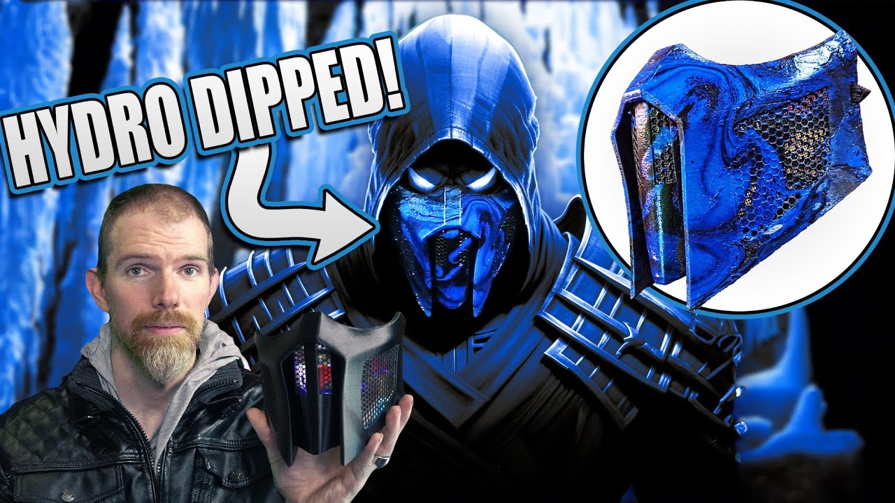 CORRUPTED SUB-ZERO (Noob Saibot) HYDRO DIP DIY MASK! | Mortal Kombat 1 PARODY!