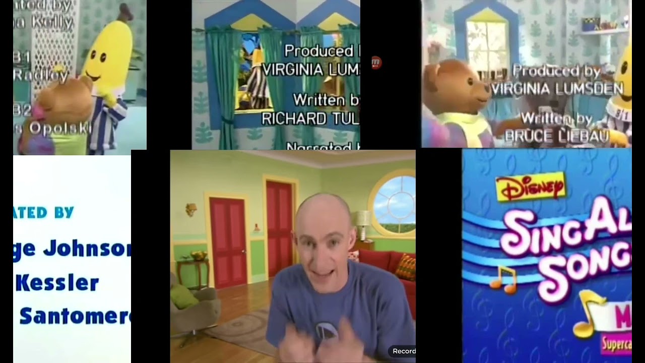 Bananas In Pyjamas, Blue's Clues, Disney SIng Along Songs, UDS, Radioactive Credits Remix