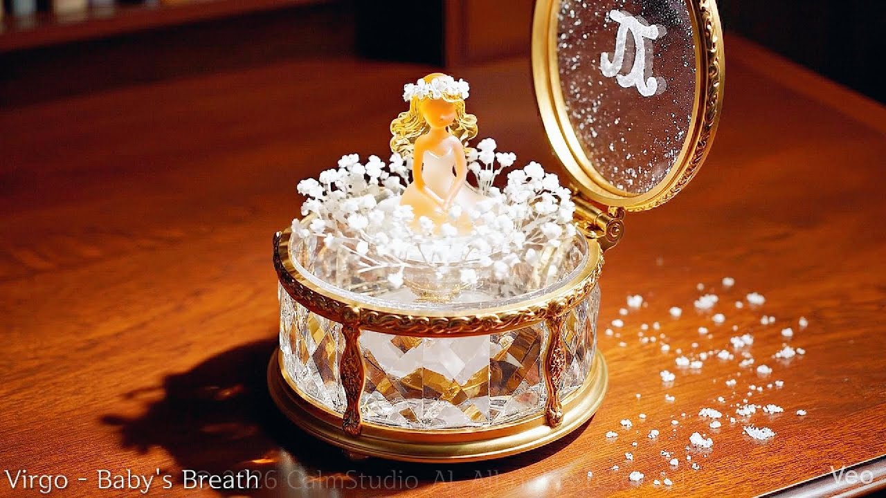 [AI ASMR] 황도 12궁과 12가지 꽃으로 만든 마법 유리 오르골 | Magical Glass Music Boxes: 12 Zodiac Signs & Flowers