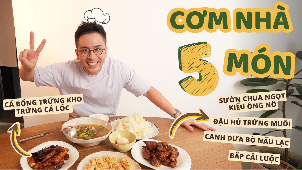 CƠM NH&Agrave; 5 M&Oacute;N: Sườn chua ngọt &ldquo;TRỊU VIU&rdquo;, C&aacute; bống trứng kho trứng c&aacute; l&oacute;c&hellip;// Dinology