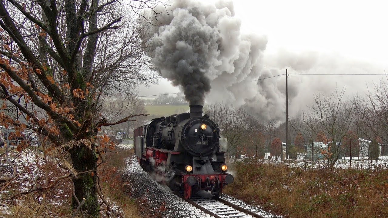 Mit Dampflok 58 311 bergauf nach Bindweide | Westerwaldbahn | 26.01.2019