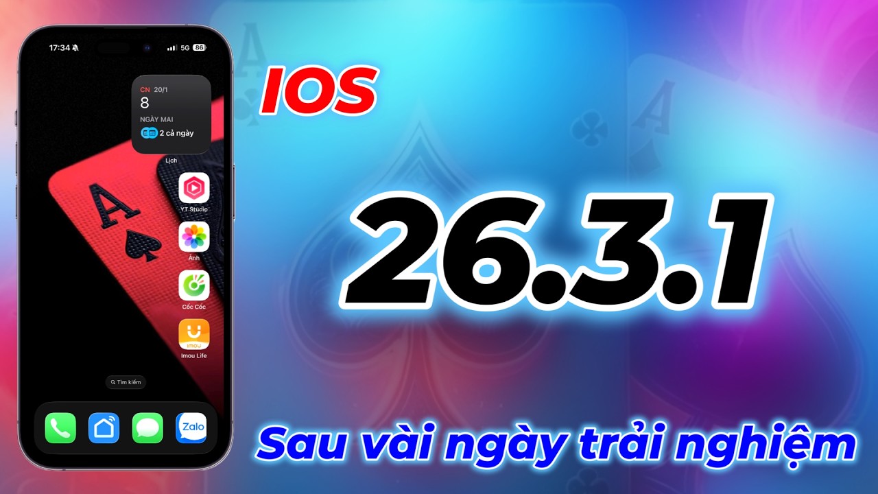 IOS 26.3.1 Sau vài ngày nghiệm.