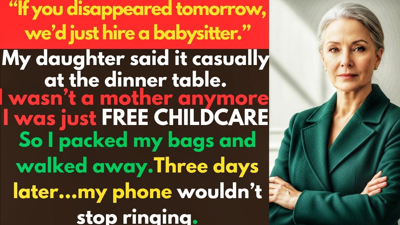 My Daughter Said, “You’re Just Free Childcare ” So I Packed My Bags and Left…