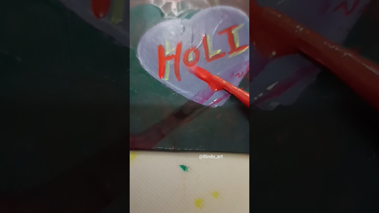 @Bindo_art |Holi hai 🎉| #happyholi #safeholi #holi #funwithcolors #funtime #art #painting #short