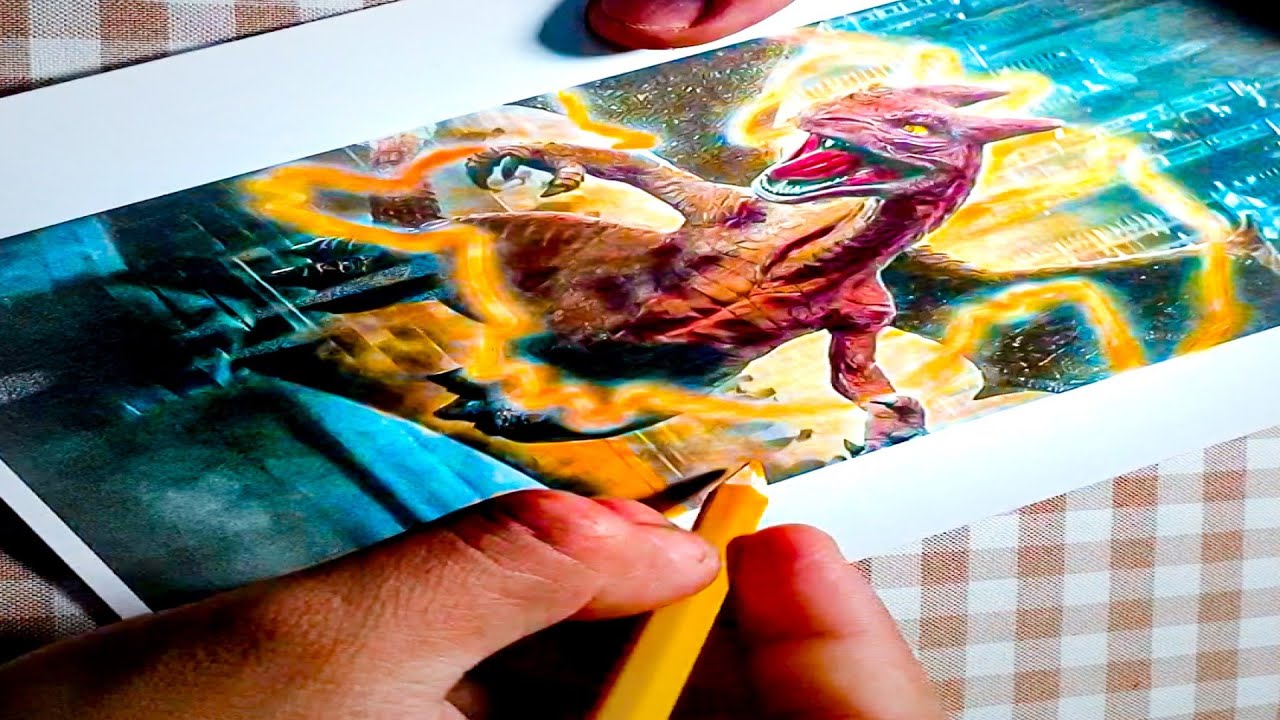 Pokemon Lizardon Coloring Posters in Battle Mode | Create Your Own Epic Battle Posters