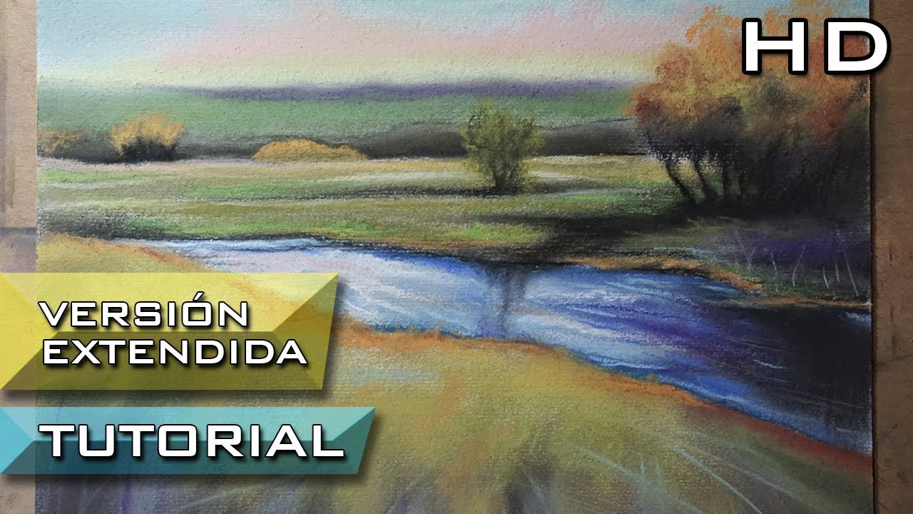 Cómo Dibujar un Paisaje Sencillo al Pastel Paso a Paso - Tutorial de Dibujo Fácil Para Principiantes