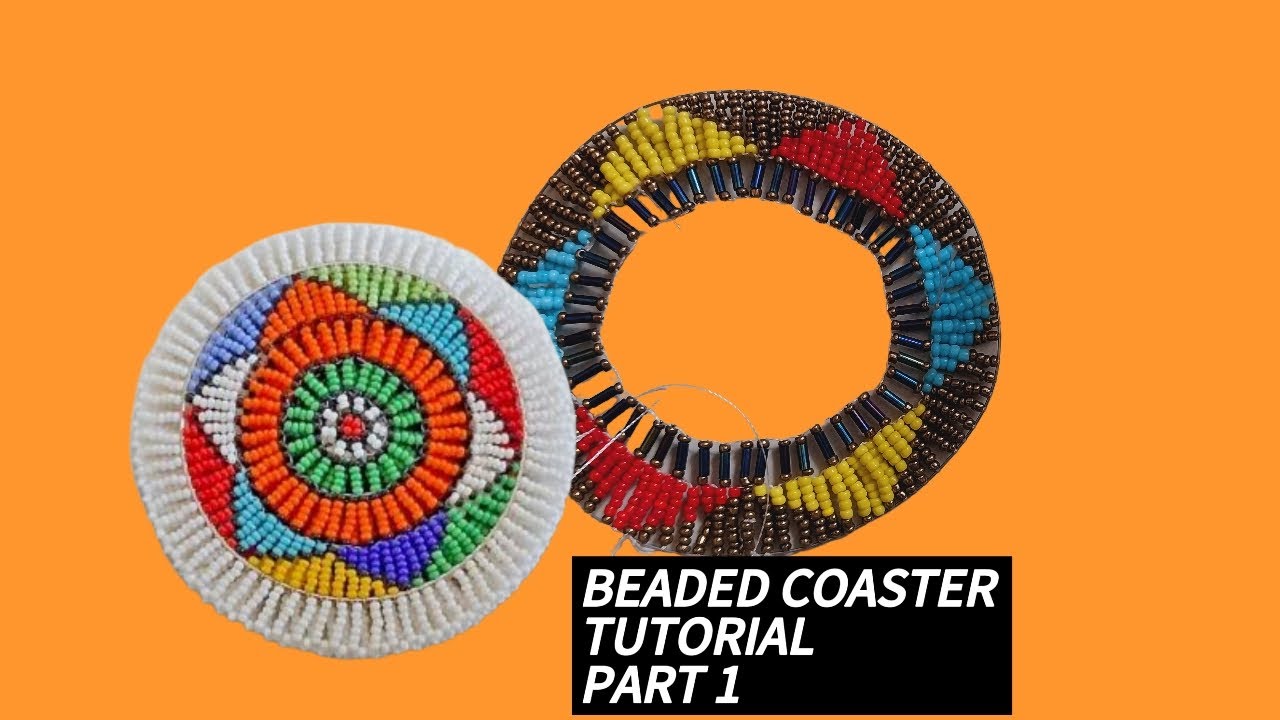 BEADED COASTER TUTORIAL/DIY DRINK COASTER/HOW TO