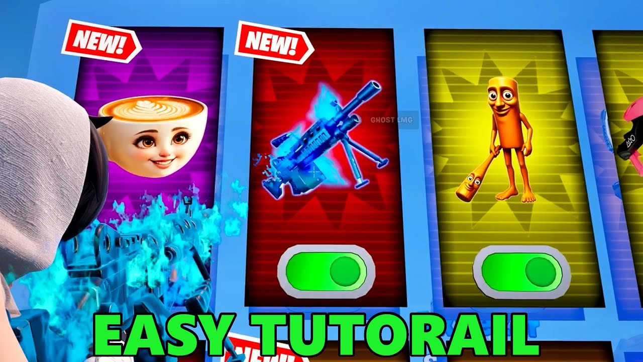 GHOST LMG LOCATIONS | CRAZY 1V1 FFA - ALL GUNS & RIDES Fortnite 3256-2350-0756