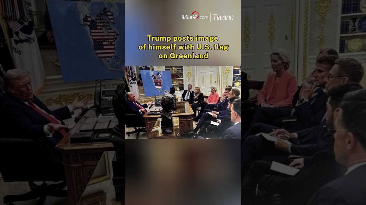 Trump posts image of himself with U.S. flag on Greenland