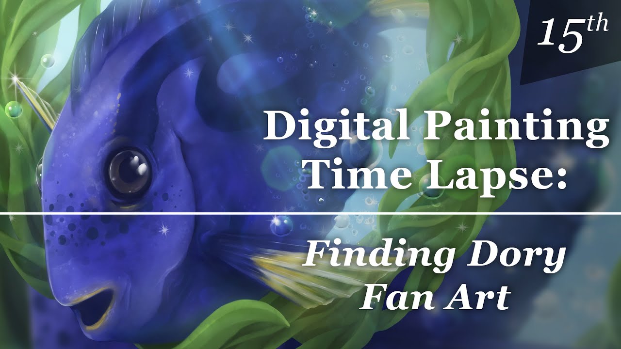 Swimming - Fan Art Fifteenth - Digital Painting Process Time Lapse