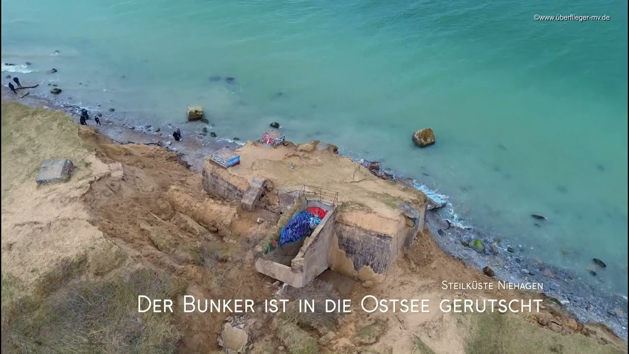 Bunkeranlage in die Ostsee gerutscht 2024