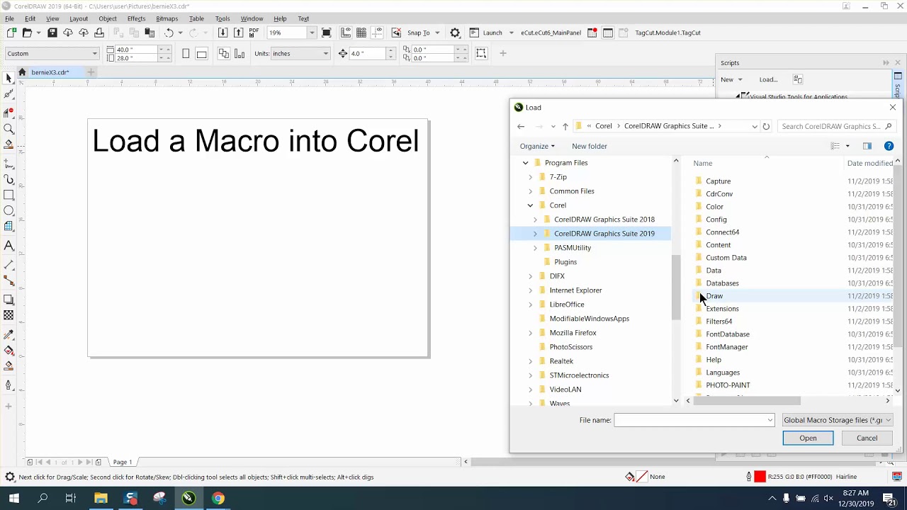 Corel Draw Tips & Tricks Macro and how to load into CorelDraw
