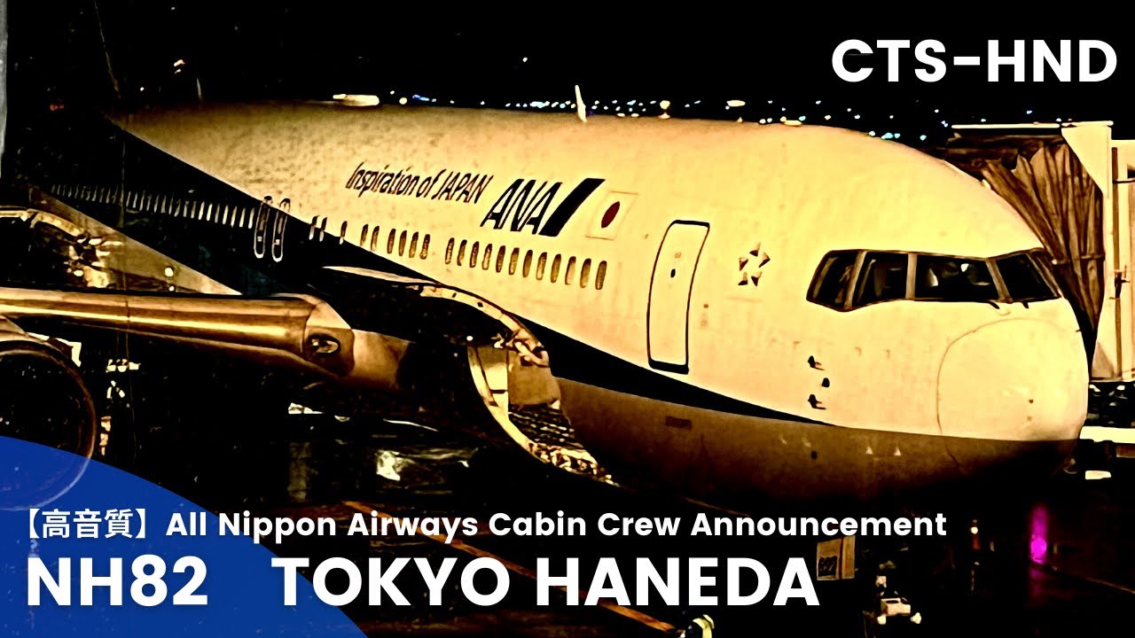 【高音質】NH82便 羽田行き 機内アナウンス/NH82 Flight to Haneda Cabin Crew Announcement(B767-300ER)