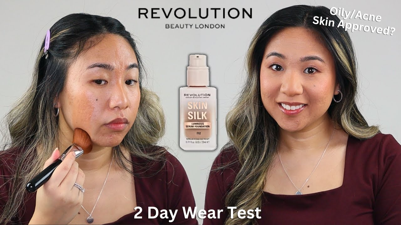 2 Day Wear Test on the Makeup Revolution Skin Silk Serum Foundation | Oily & Acne Skin!