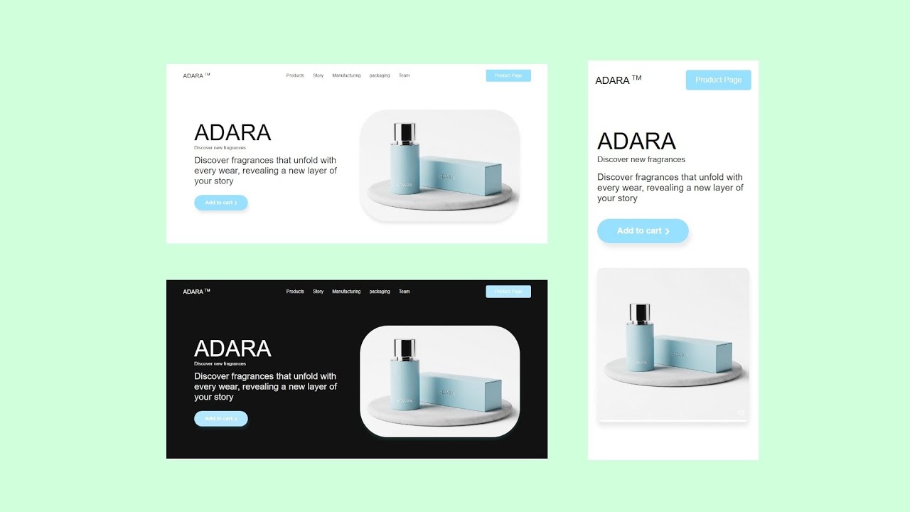 Product page design tutorial continuation