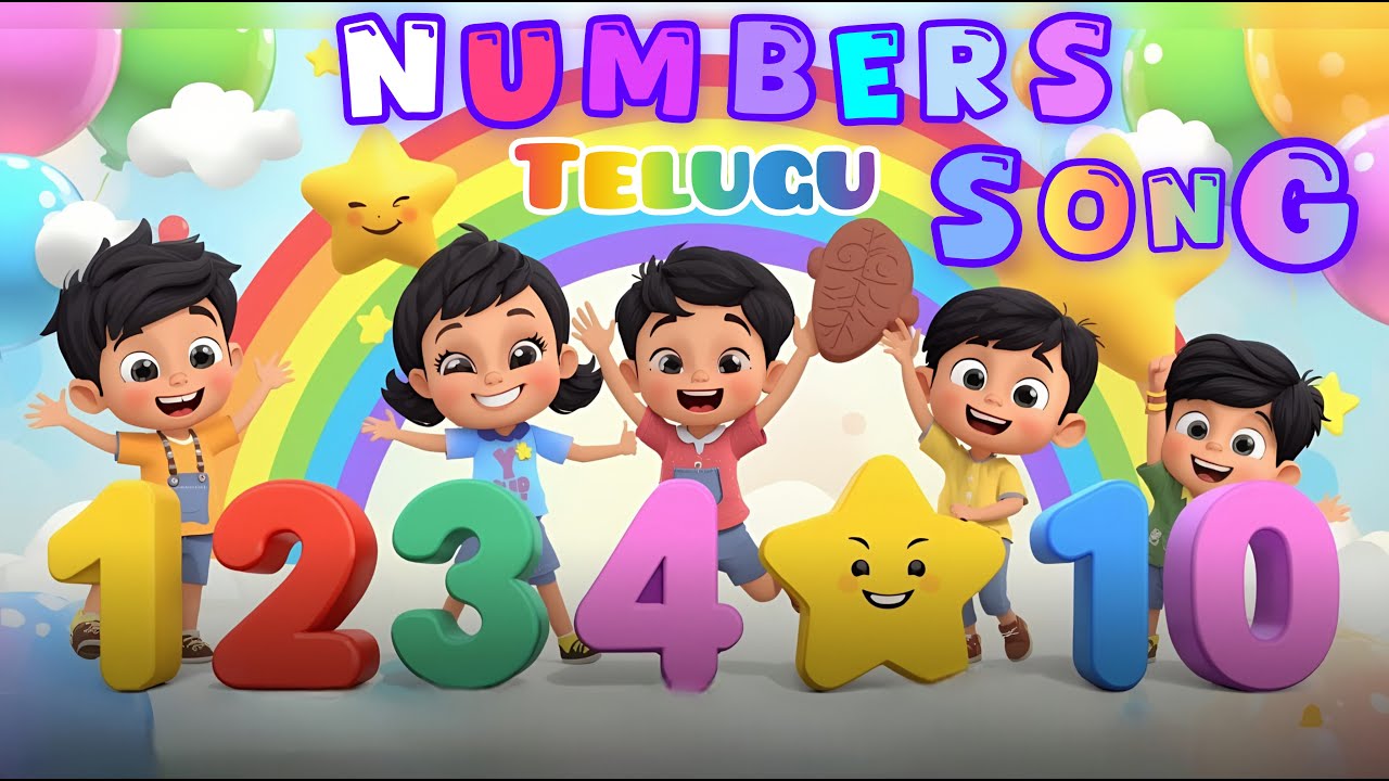 Numbers Song for Kids | Learn 1 to 10 | Telugu Kids Rhymes | Counting Song 🎶