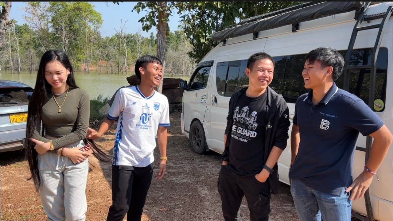 ลุงเด่น ถึงบ้านสวน อาริต้าเเล้ว ดีใจทีลุงมาเยี่ยม🇹🇭🇱🇦