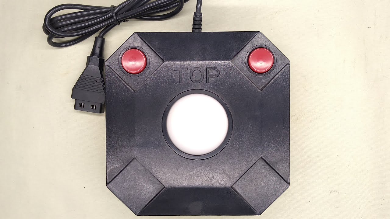 Inside a vintage PC gameport analogue trackball.