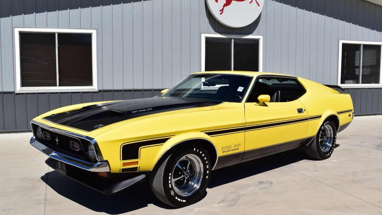 Обзор и тест-драйв очень редкого Mustang Boss 351 1971 года