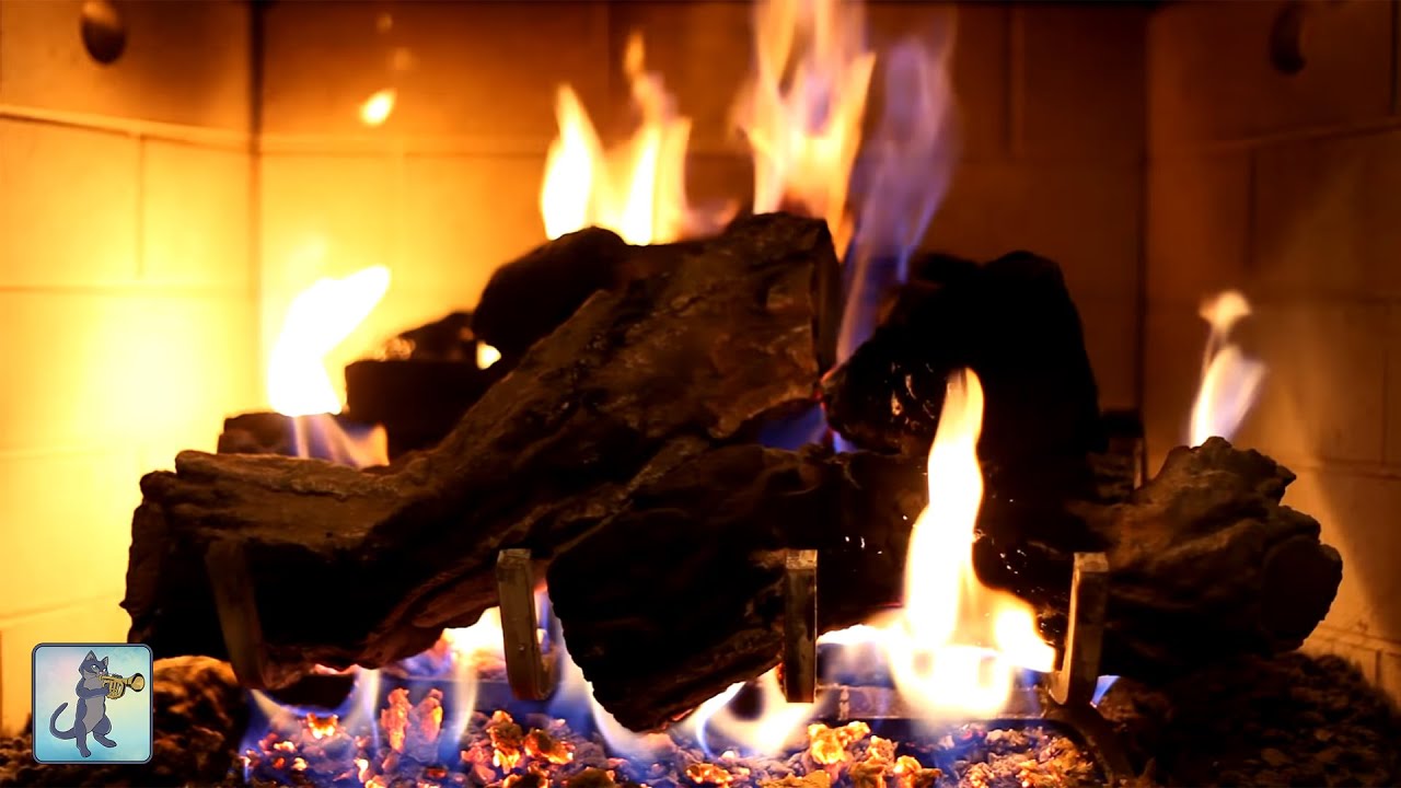 Fireplace 24 HOURS 🔥 Warm Relaxing Fireplace Sounds