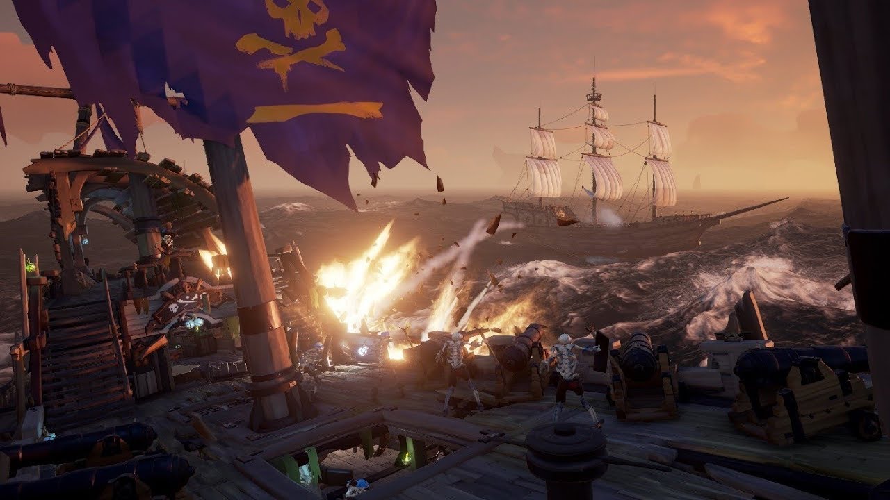 Sea of Thieves Skeleton Ship Battle and other Shenanigans
