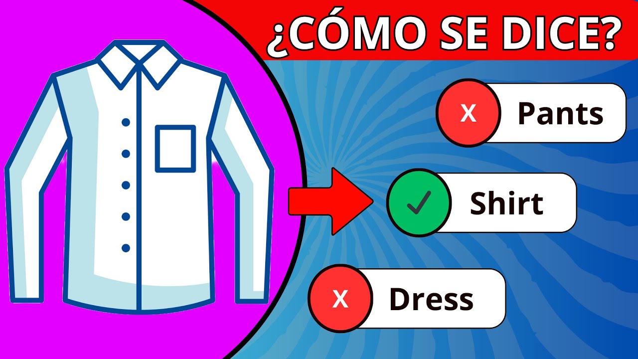 Ropas y accesorios en INGLÉS 📚🚀/ Test/ Nivel fácil / Aprende inglés / Vocabularios🥇