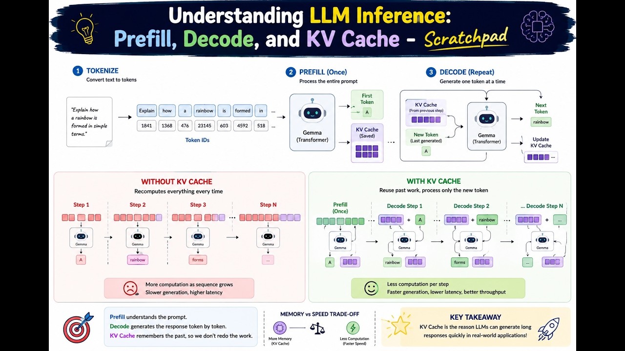 Понимание LLM-инференса: Prefill, Decode и KV-кэш