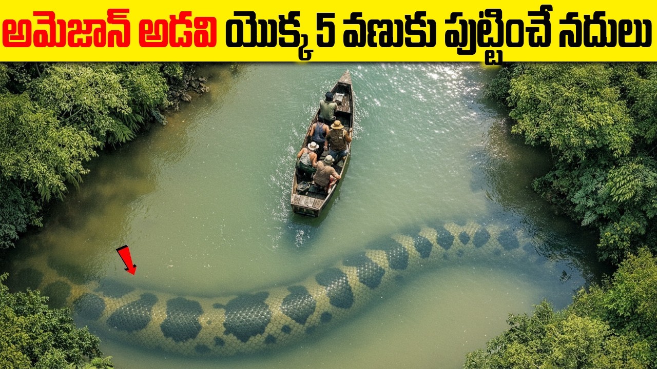 అమెజాన్ అడవి యొక్క 5 వణుకు పుట్టించే నదులు | 5 Dangerous Rivers of the Amazon Jungle | Telugu