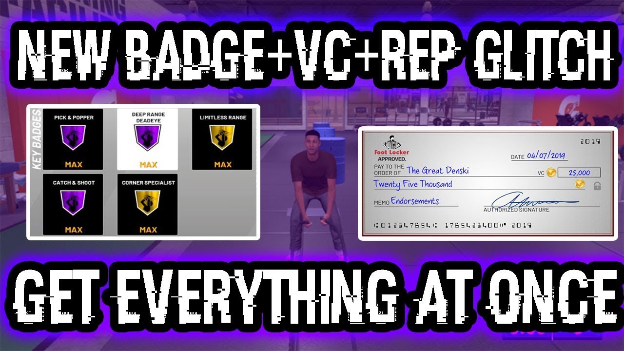 NBA 2K19 NEW BADGE + VC + CAPBREAKER GLITCH! DONE AT ONE TIME! DENSKI CERTIFIED!