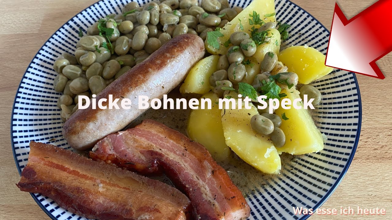 Dicke Bohnen mit Speck und frischer Bratwurst - Rezept - Was esse ich heute - Einfach und lecker
