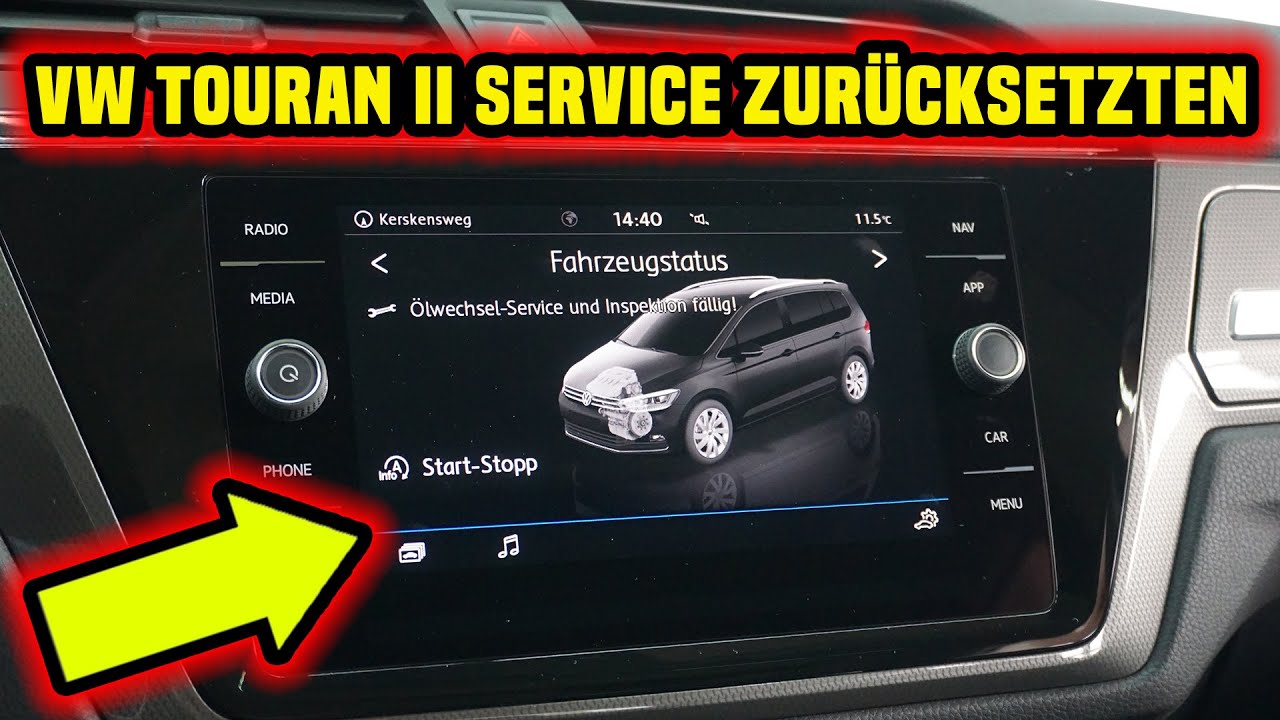 VW Touran Service Zurücksetzen !