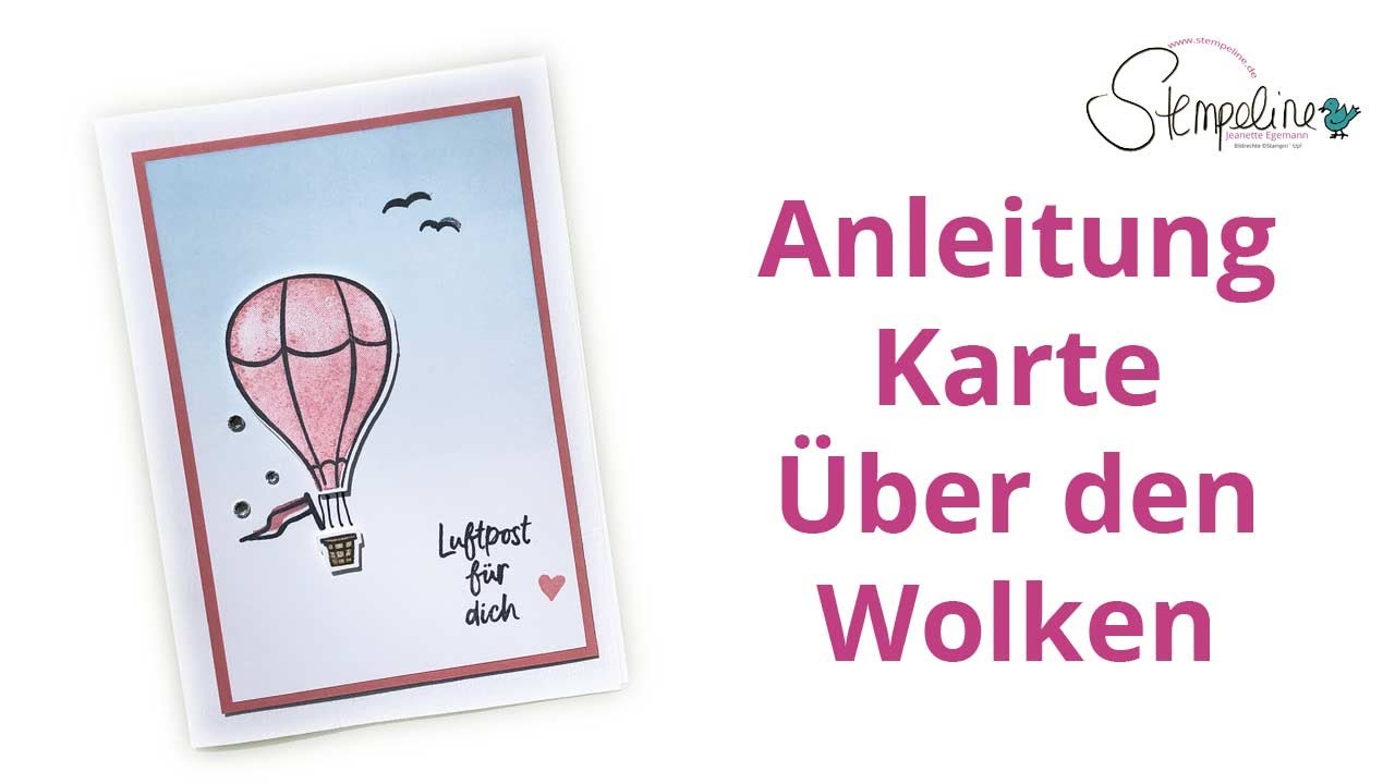 Über den Wolken Stampin' Up! Karte - Anleitung mit Farbverlauf