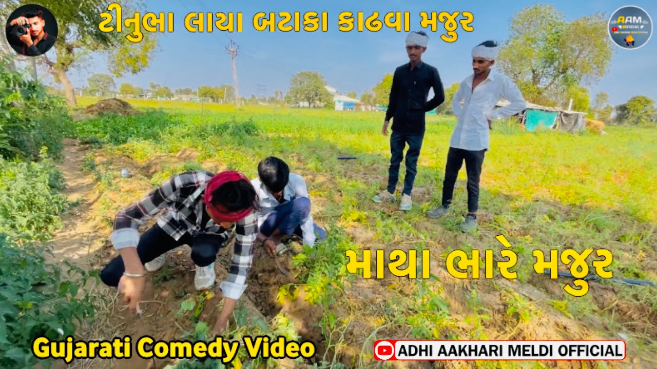 ટિનુભા લાયા બટાકા કાઢવા મજુર/Gujarati  Comedy video/ગુજરાતી કોમડી વિડિયો/ADHI AAKHARI MELDI OFFICIAL