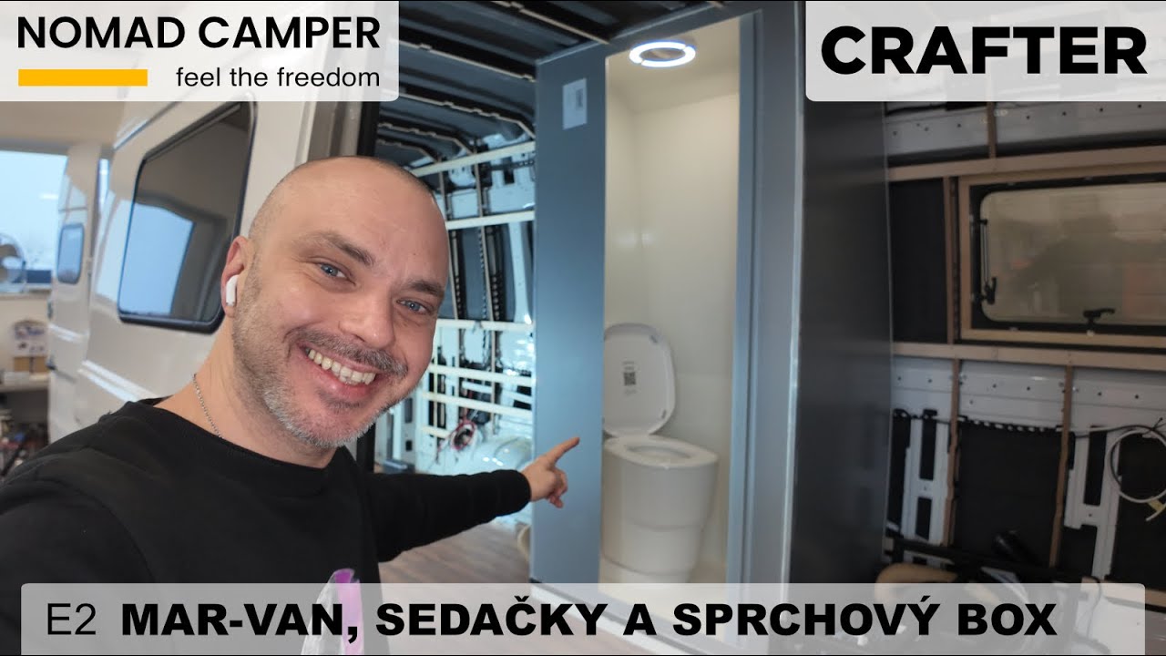 Crafter dostal MAR-VANa, sprchový box s WC, podlahu, sedačky a iné veci ✨