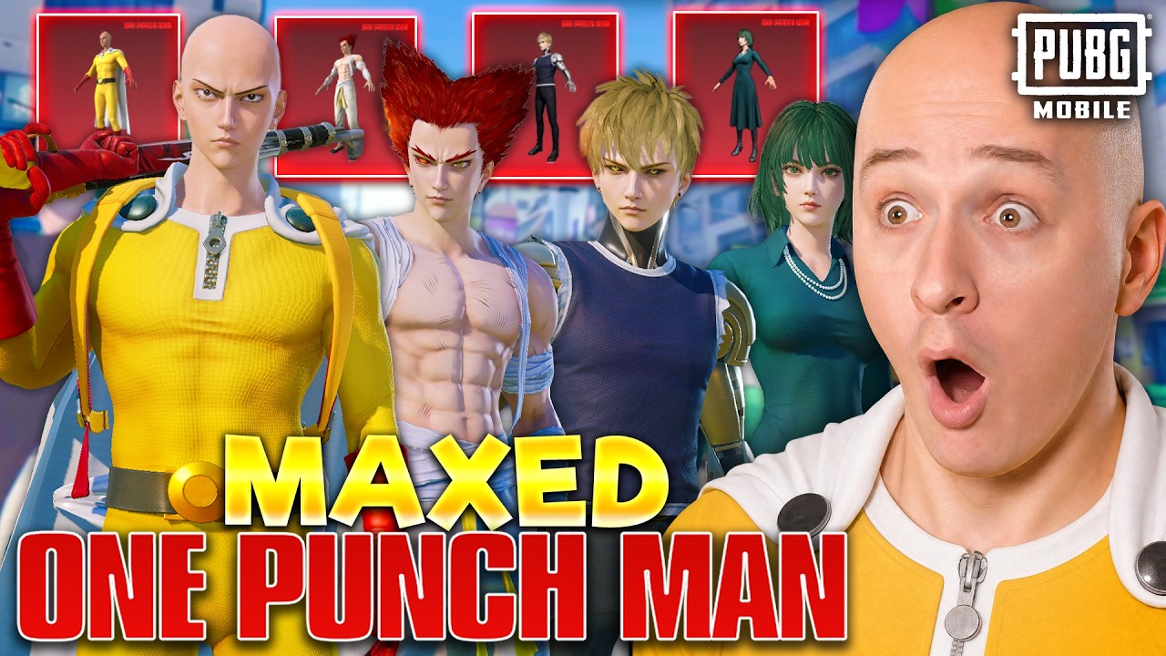 Прокачанный до максимума призовой маршрут One Punch Man и удачное вращение! PUBG Mobile